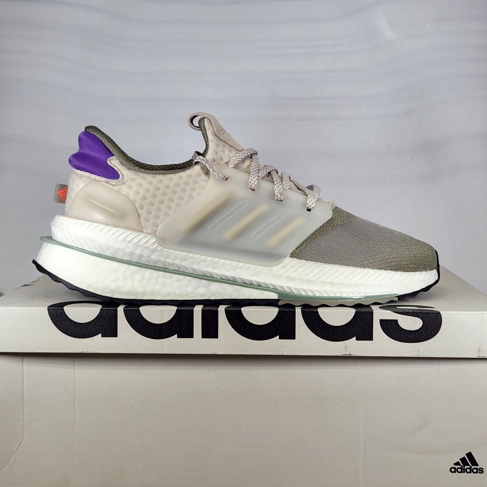 Adidas X_PLRBOOST Running Shoes Mens Size 13 Taupe Grey Lucid Fuchsia Sneaker